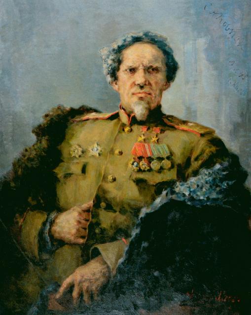 Модоров Ф.А. Партизан. Дважды Герой Советского Союза С.А.Ковпак. 1945 Модоров Ф.А. Партизан. Дважды Герой Советского Союза С.А.Ковпак. 1945
